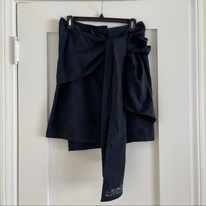 Vintage 90s navy wrap skirt